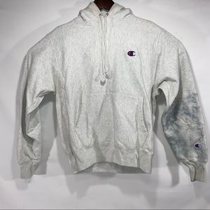 Champion Men's Grey Premium Reverse Weave Hoodie Size Small